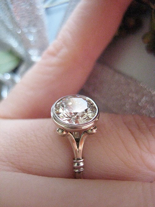 Diamond Engagement Ring Bezel Setting